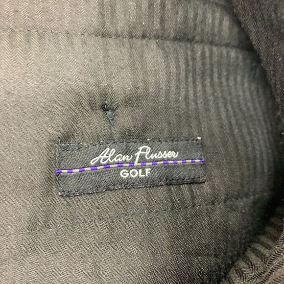 Alan Flusser Golf Shorts Mens 34 Navy Blue Pleated Front Lightweight Performance - Picture 9 of 12